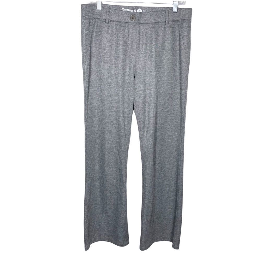 Betabreand Grey/Silver Metallic Pull On Pants Women's Petite Medium